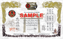 IBDA rank certificate sample