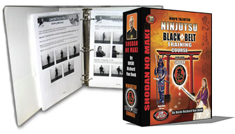 Ninjutsu Shodan training manual binder open